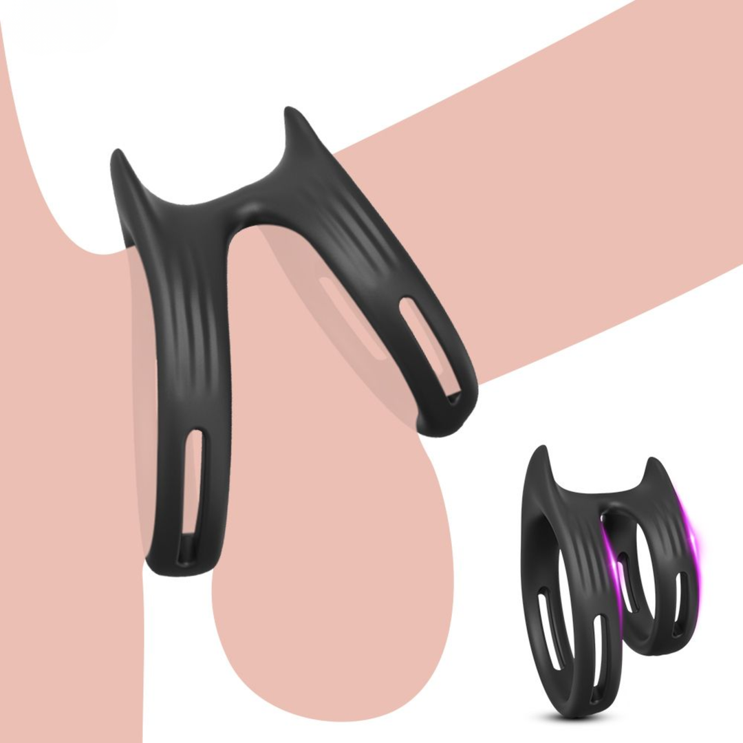 Thick Double Cock Ring as seen on drawing of a penis 