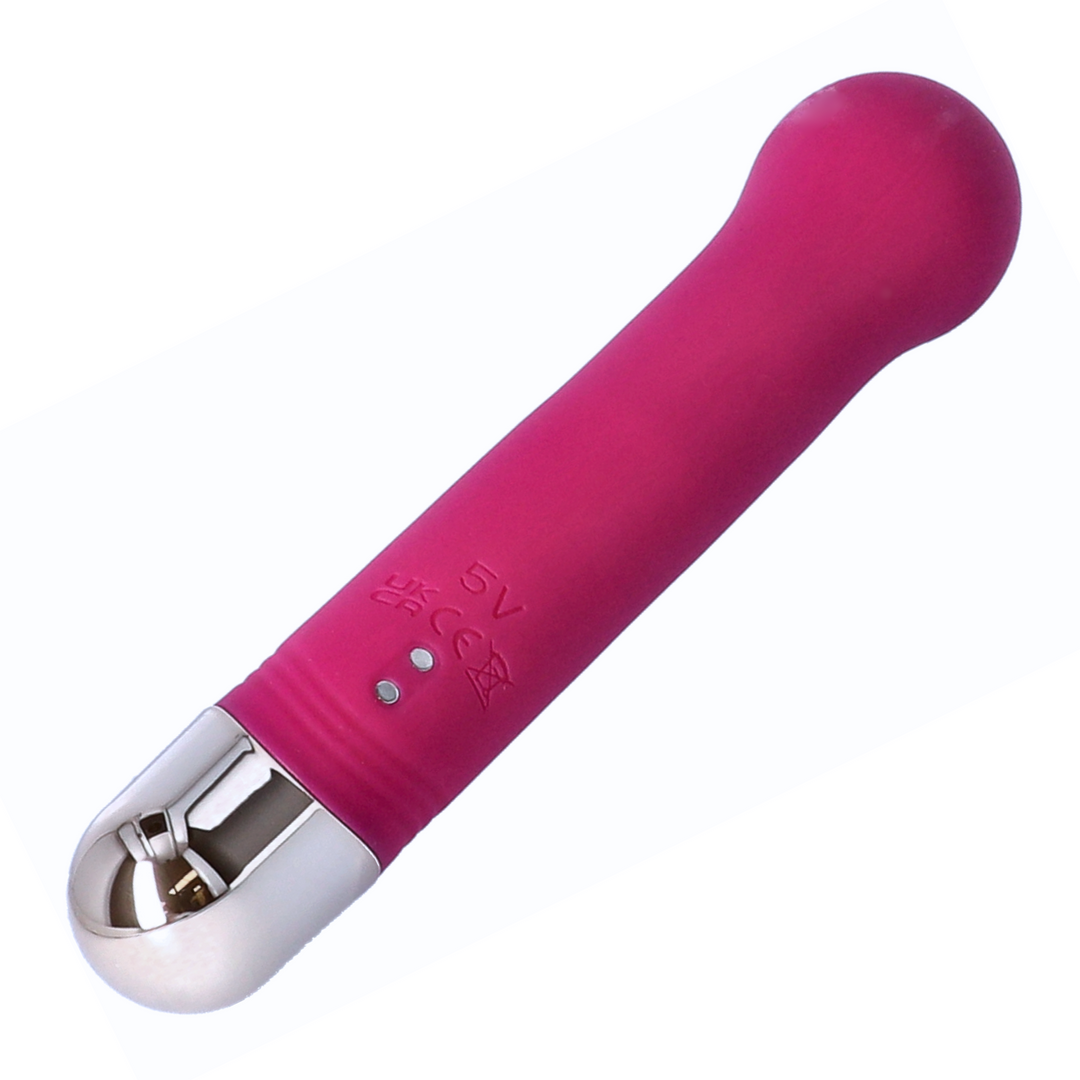 view of magnetic charging port from Krivka Silicone Power G-Spot Massager
