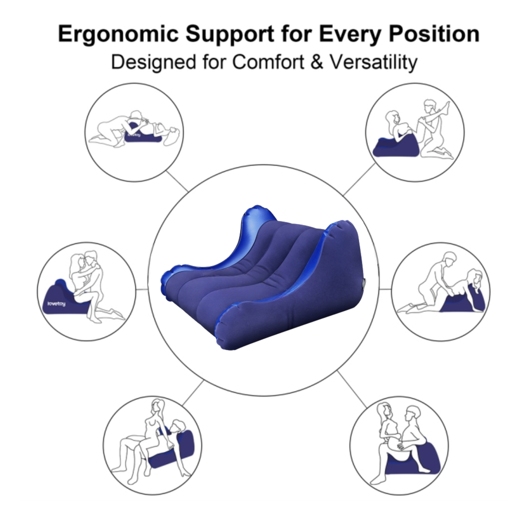 ergonomic support for every position Rebellion Reign Inflatable Positioning Cushion