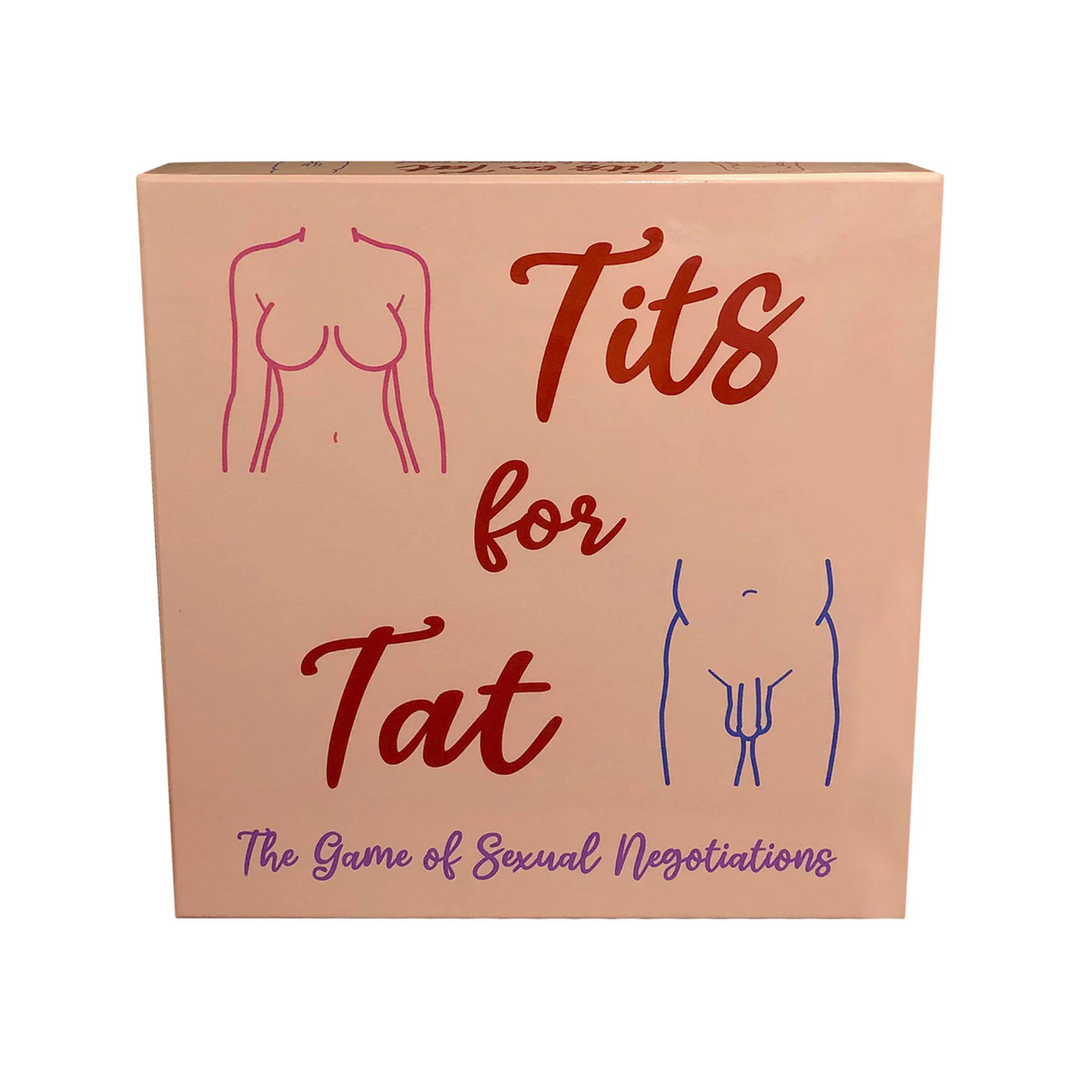 frontside of Tits for Tat Couples Game packaging 