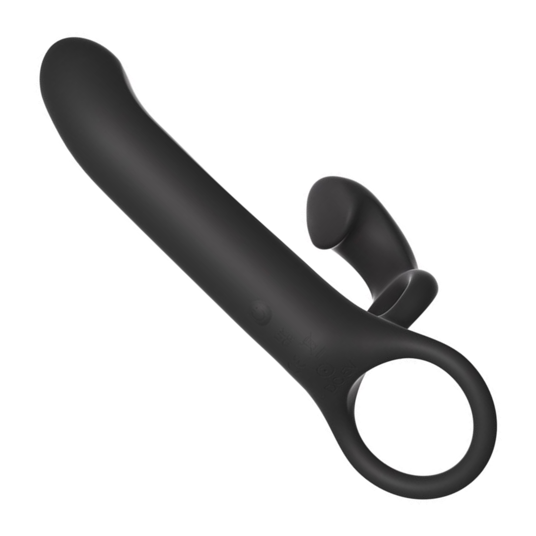 angled underside of Double Penetration Vibrating Couple's C-Ring 