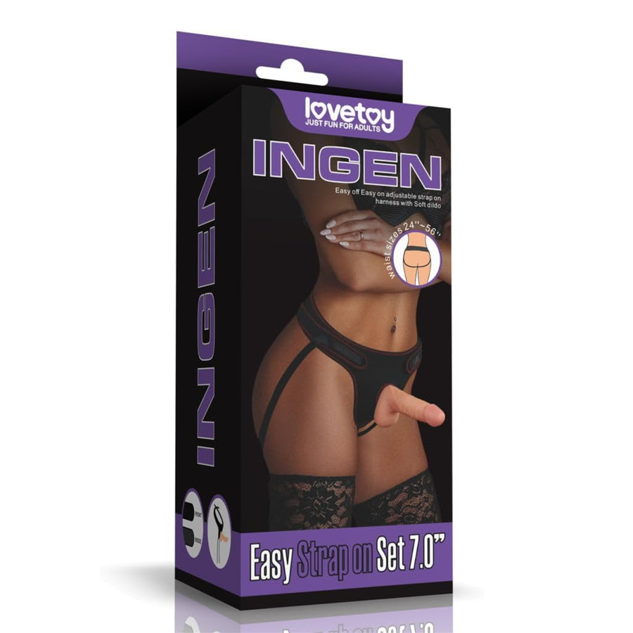 beige Easy Strap on Set 7.0 inches as seen inside of packaging 