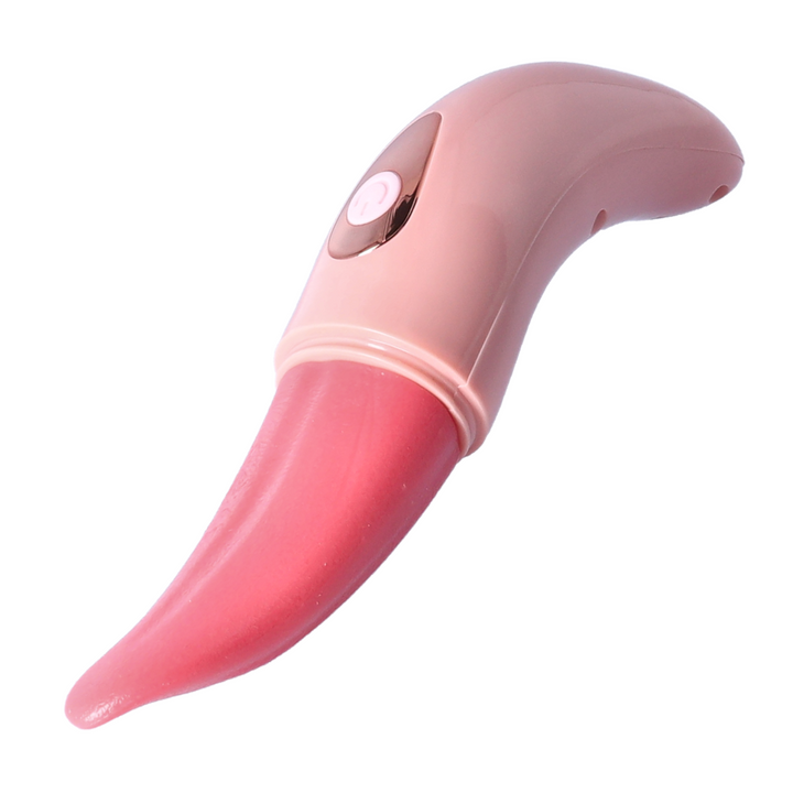side view of Pink Rechargeable Licking Tongue by TooTimid