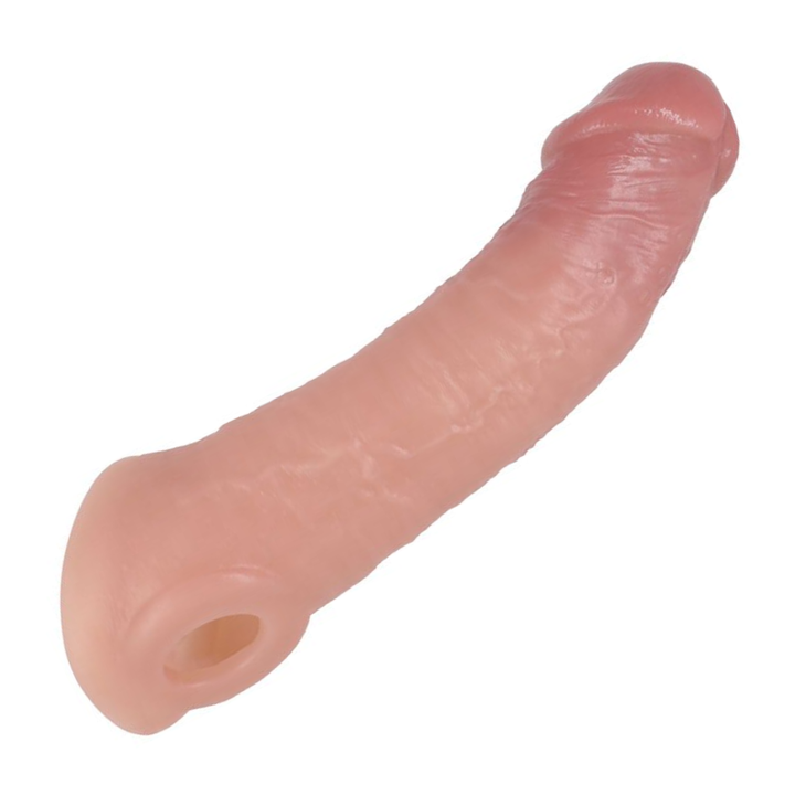 angled view of  Penis Sleeve underside real feel material 