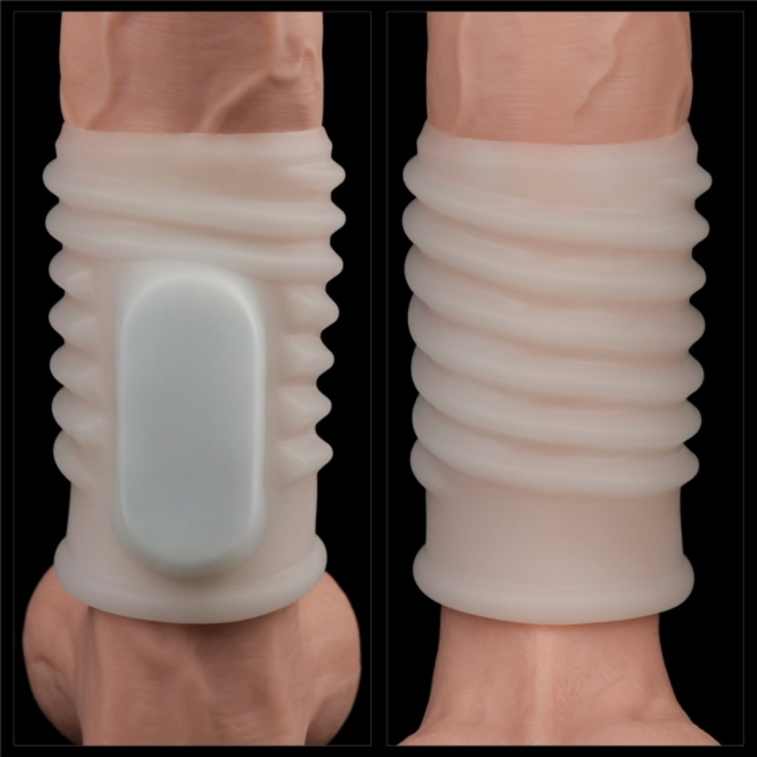 Spiral Vibrating Knights Ring white front and backside 