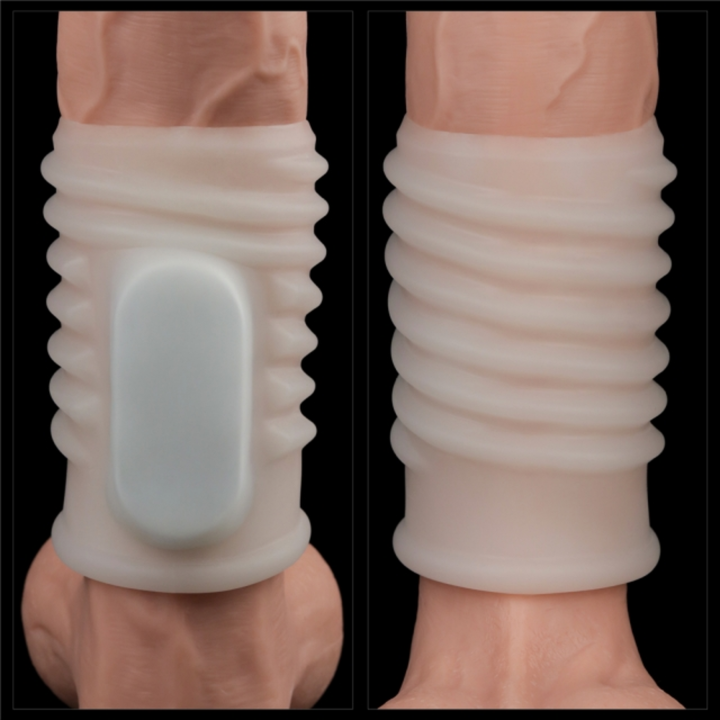 Spiral Vibrating Knights Ring white front and backside 