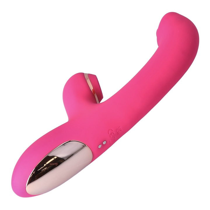view of Pinpoint G-Spot Rotating Clit Suction Dual Action Vibrator underside 