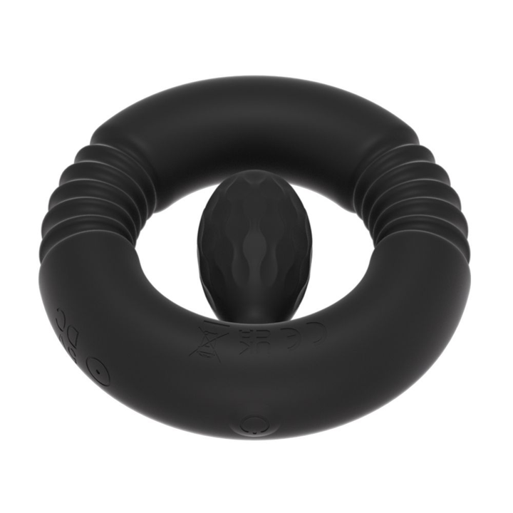 power button on Cock Ring with Vibrating Ball Stimulator 