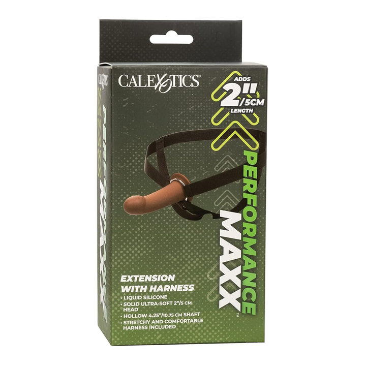 front side of brown Performance Maxx Extension with Harness packaging 
