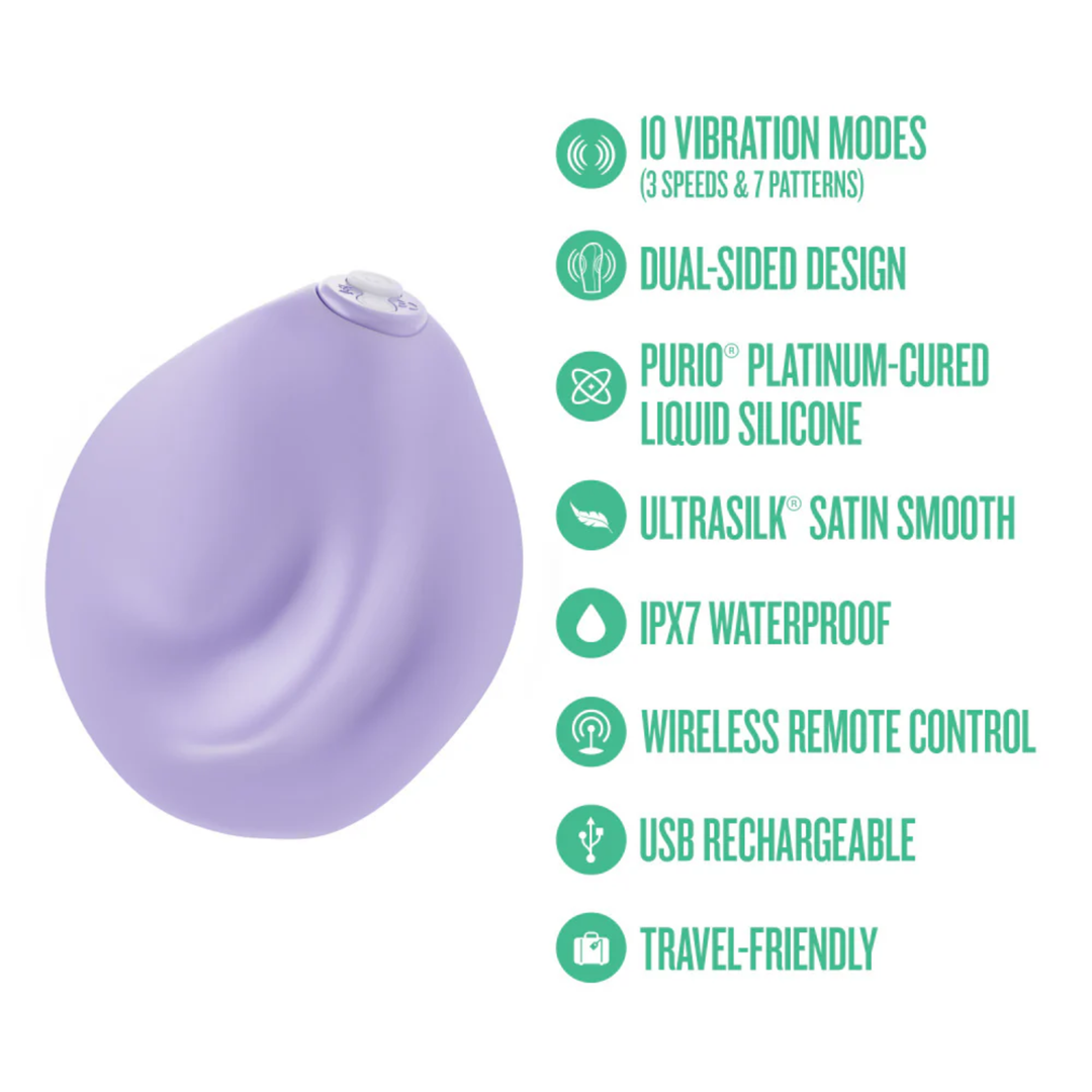 list of product details Urself Pulse Pad Rechargeable Silicone Grinder with Remote 