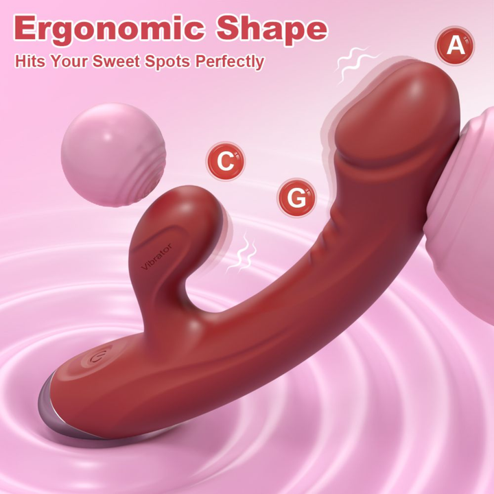 ergonomic shape hits your sweet spots perfectly The Hop To It Rabbit Vibrator