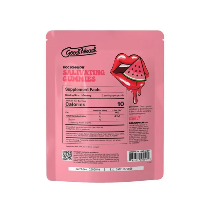 backside of watermelon GoodHead Salivating Gummies 
