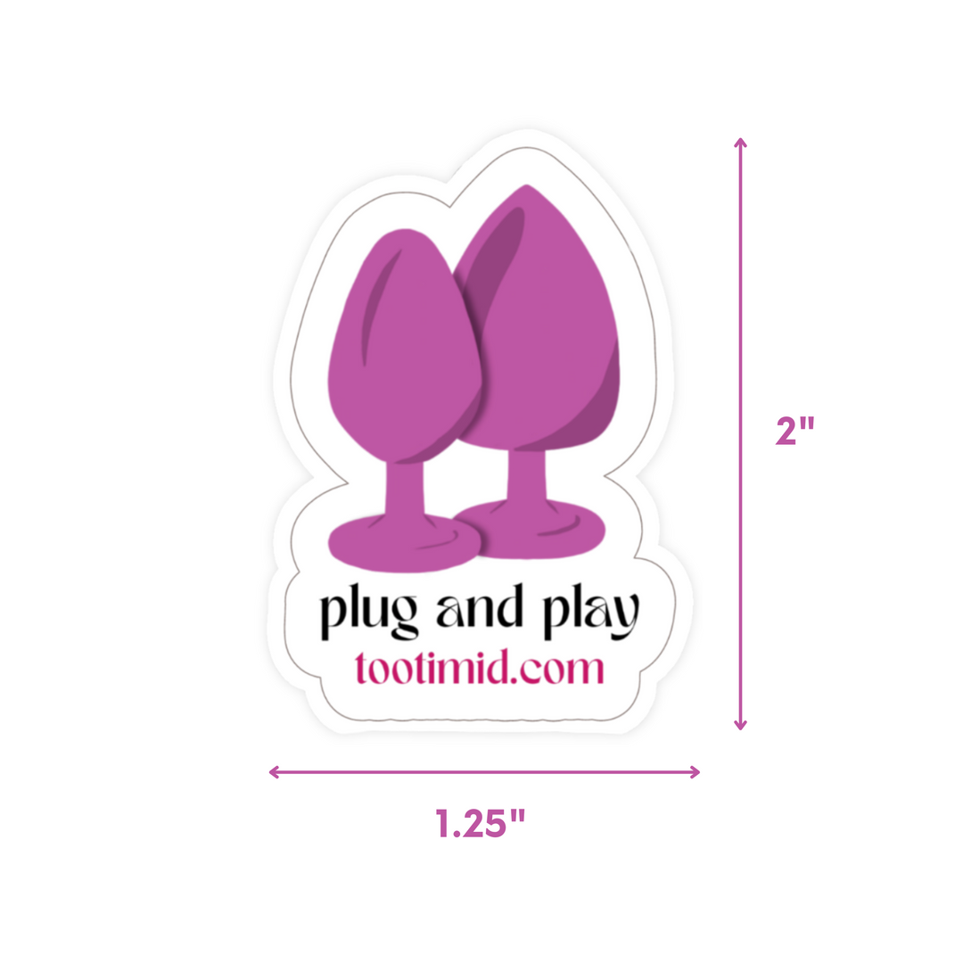 2 inches high by 1.25 inches thick sticker
