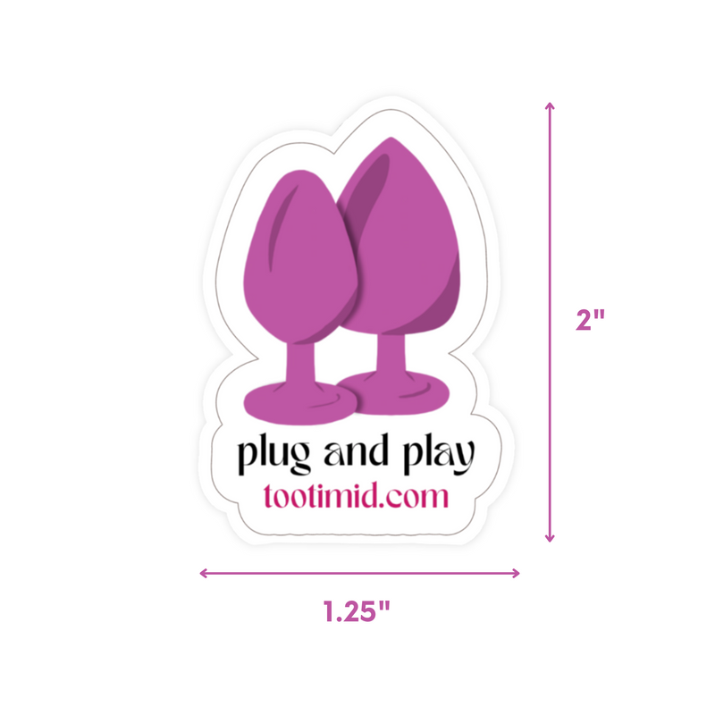 2 inches high by 1.25 inches thick sticker