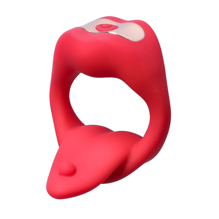 angled side view of Vibrating Mouth Cock Ring 