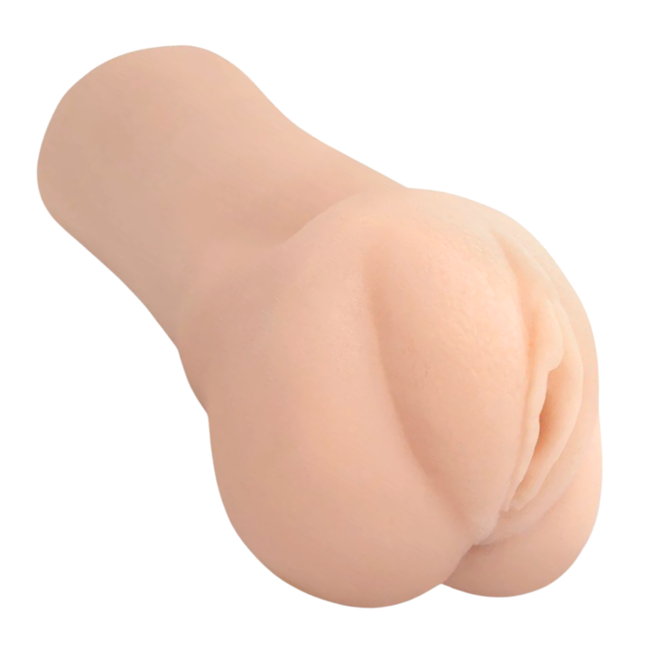 Realistic Stroker Sleeve - Open-ended Design Can Handle Any Size angled side view 