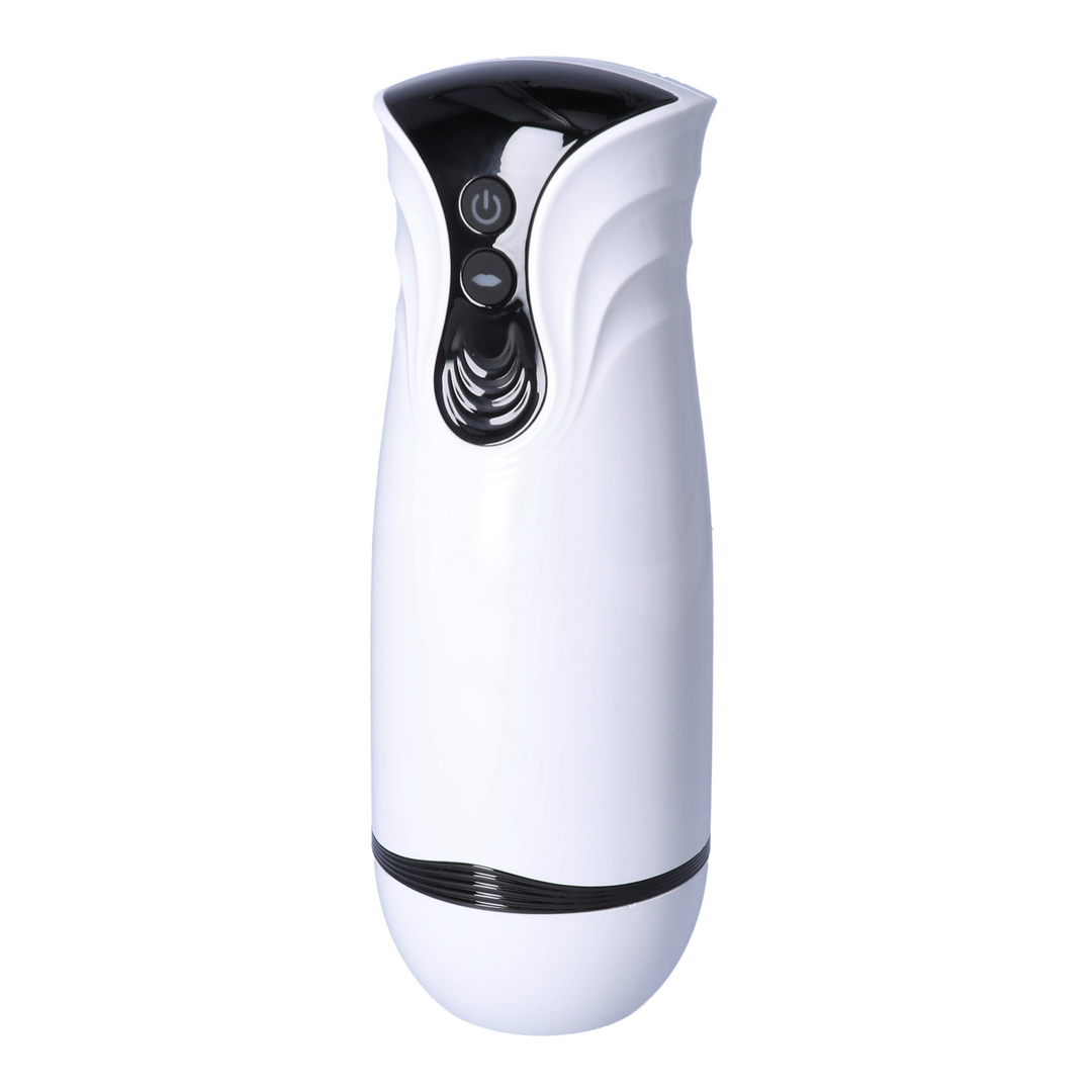 angled view of control buttons from Sucking Vibrating Male Masturbator  by tooTimid