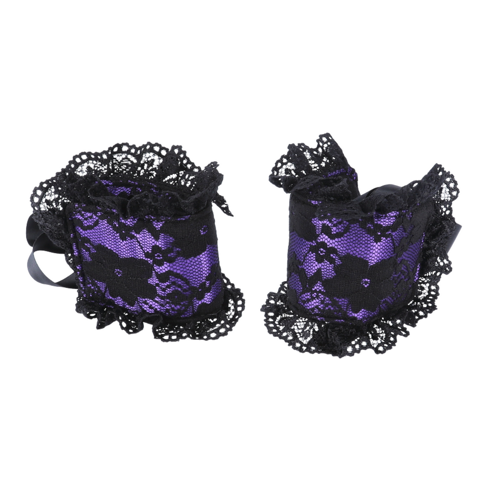 cuffs from Intimate Bondage Kit For Couples - Silk Lace Blindfold & Cuff Set 