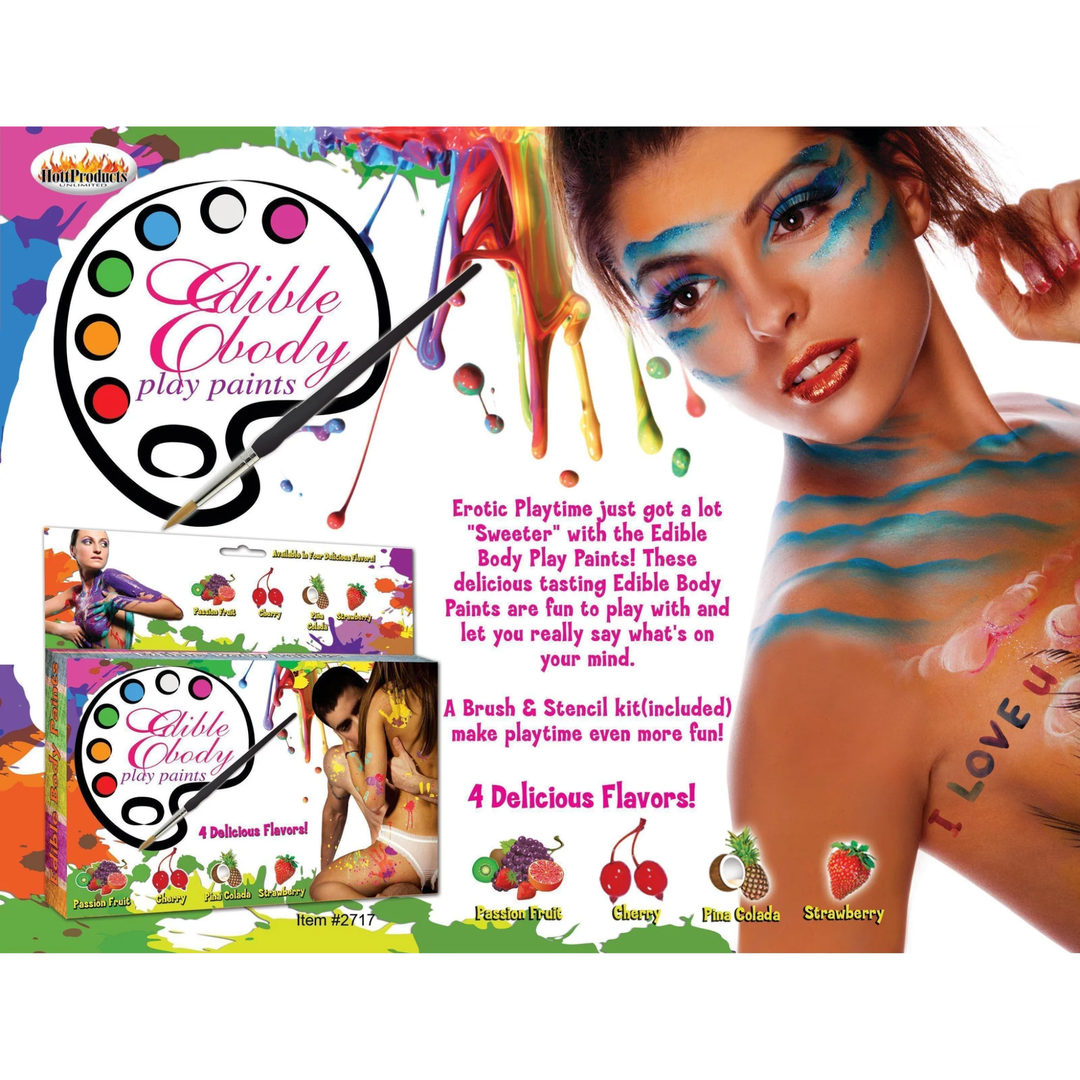 product details from Edible Body Paints Kit Assorted Colors and Flavors set of 4 