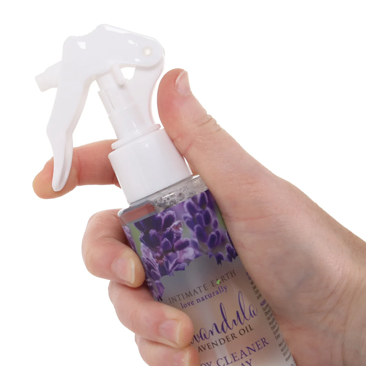 hand holding Lavandula Toy Cleaner Spray 4.2oz 