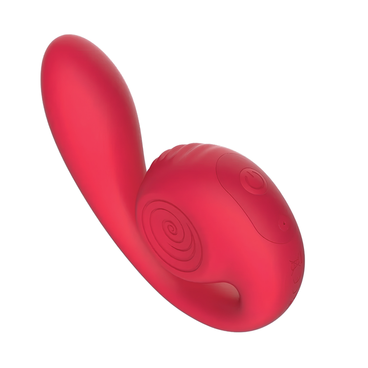 angled top side view of SVibe Snail GIZI Lite Clit & G-Spot Dual Vibrator