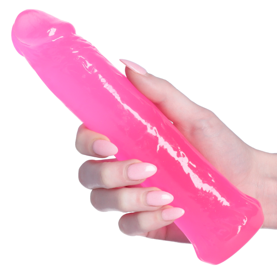 hand holding pink 8'' Jelly Dong from TopCat