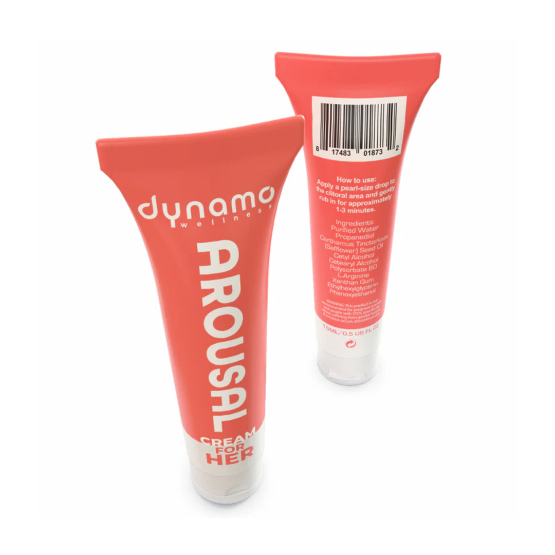 Dynamo Wellness Arousal Cream For Her creates warming tingling sensations on clit 