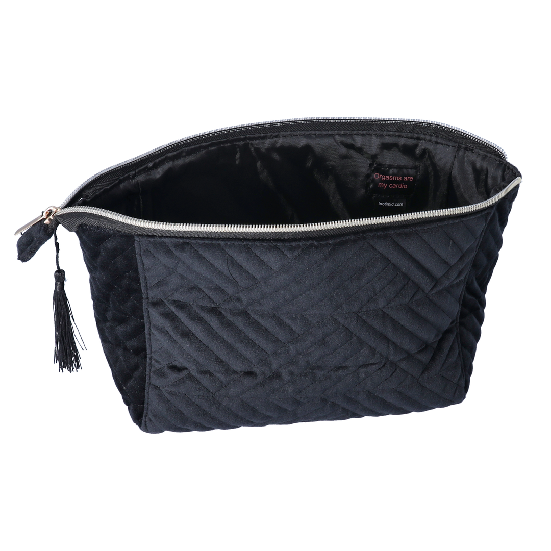 Quilted Fabric Storage Bag unzipped from TooTimid