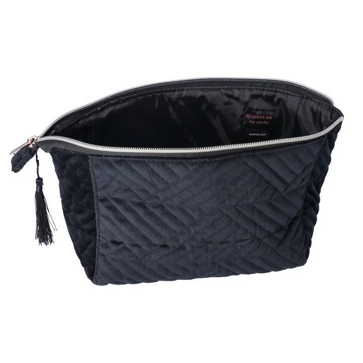 Quilted Fabric Storage Bag unzipped from TooTimid
