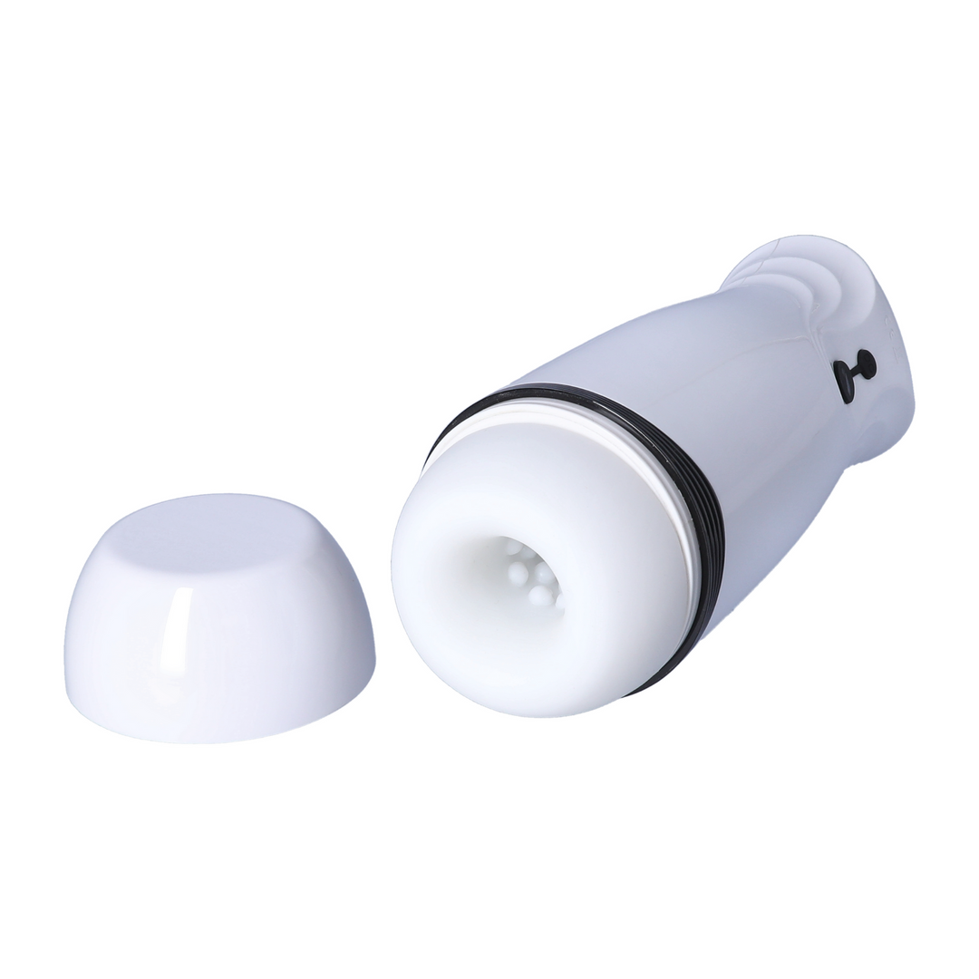 TooTimid white & black male masturbator with cap removed 