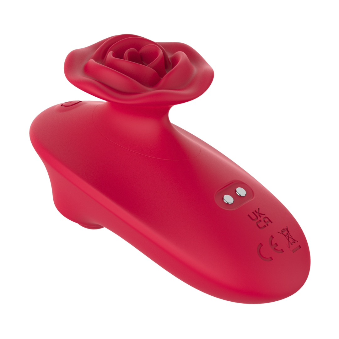 magnetic charging base on Rose Handle Clit Tapper 