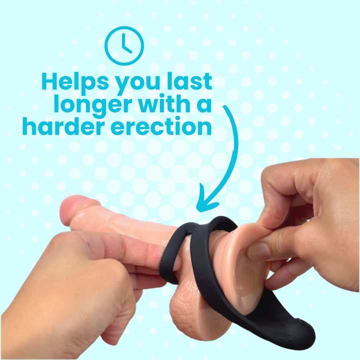 Double Cock Ring & Taint Teaser: From Zero To ROCK HARD Erections (No More E.D.)