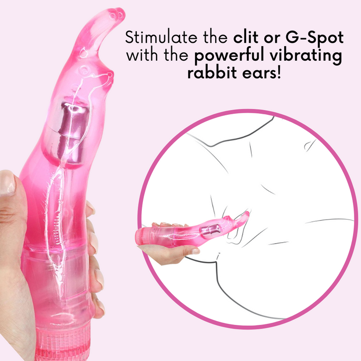 Stimulate the clit or G-Spot with the powerful vibrating rabbit ears!
