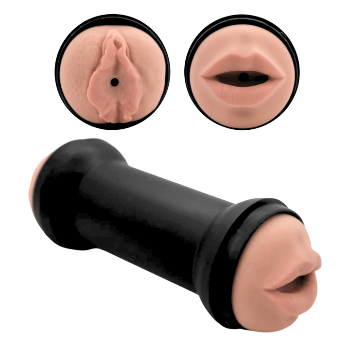 mouth and pussy from Realistic Double-Ended Stroker