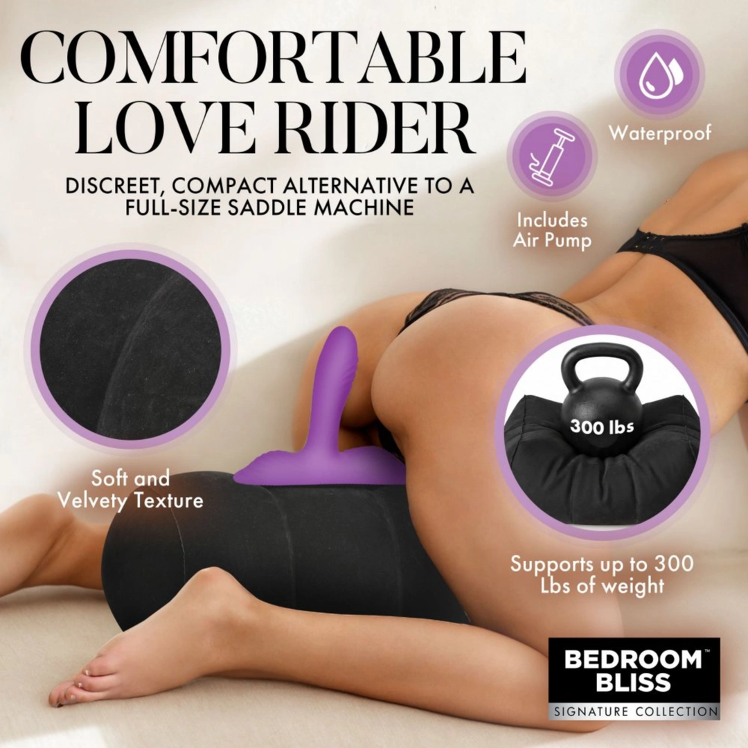 Bedroom Bliss Love Rider Vibrating Cushion comfortable discreet size comes with a pump 