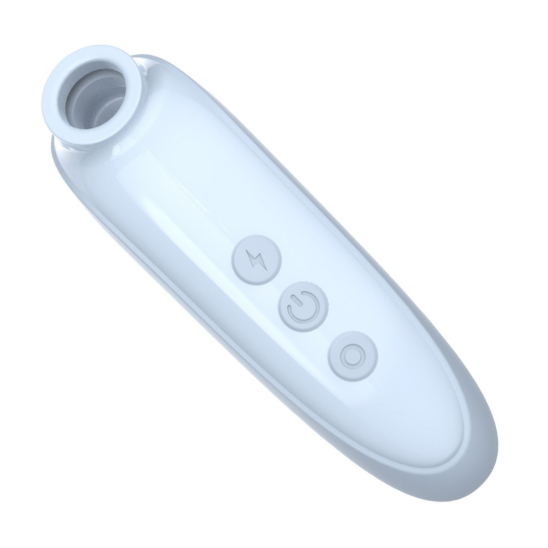 front view of power buttons from Blue Air Pulse Toy with no attachment on it 