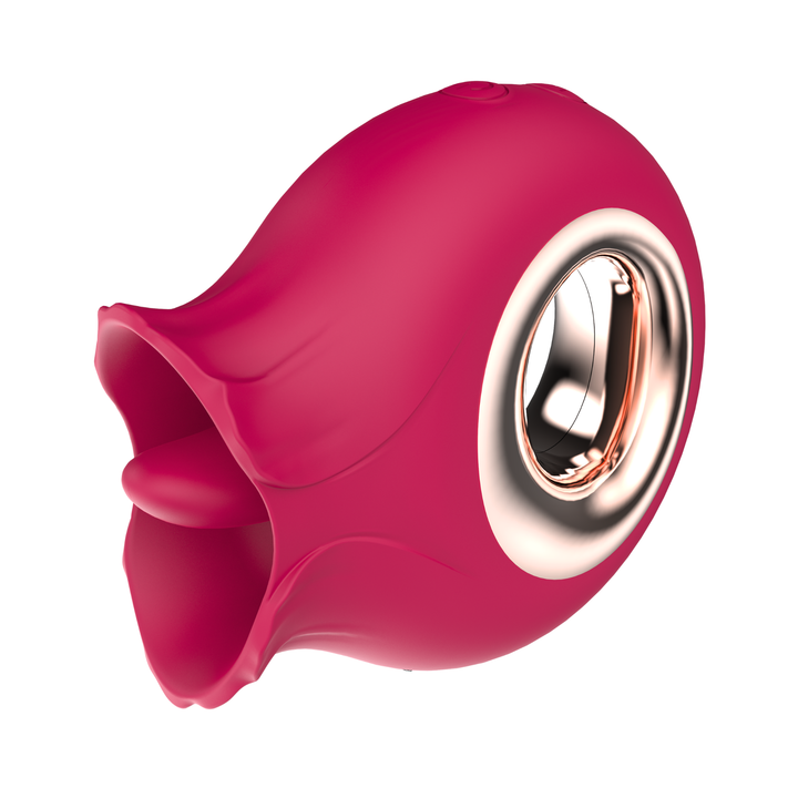 angled side view of Oral Oasis Flickering Tongue Silicone Vibrator