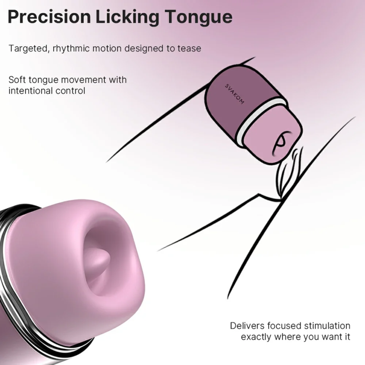 precision licking tongue Klitty Silicone Rechargeable Clitoral Stimulator 
