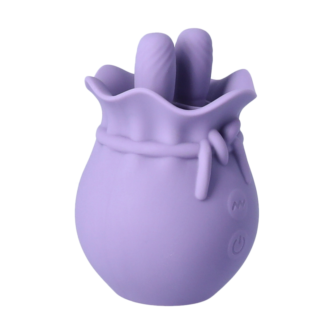 silky silicone Lavender Lover - Double Tongue Clit Licker