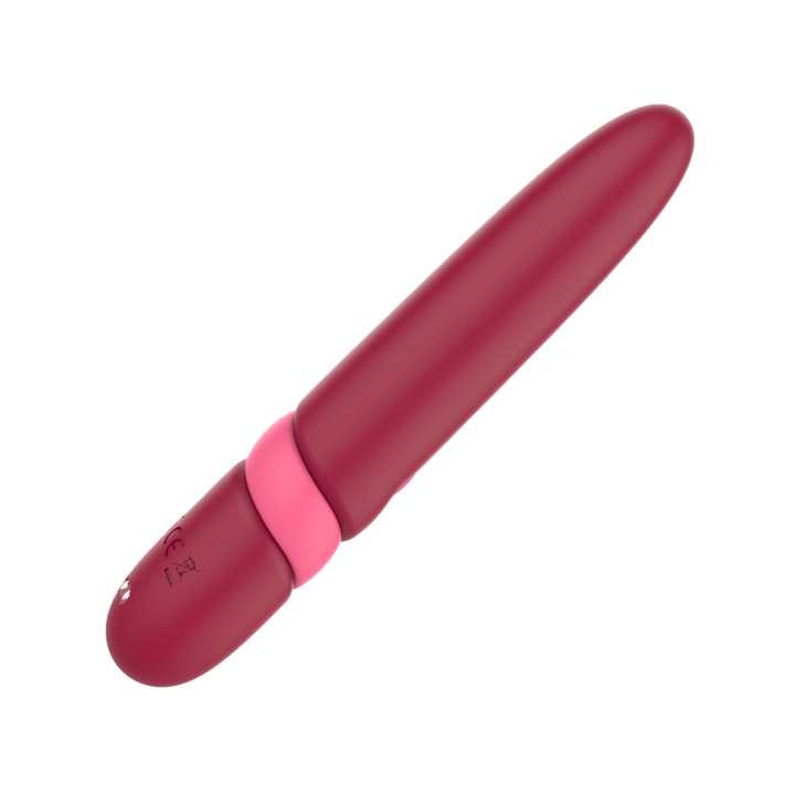 sleek matte silicone Large Bullet Vibrator in pink and red color 