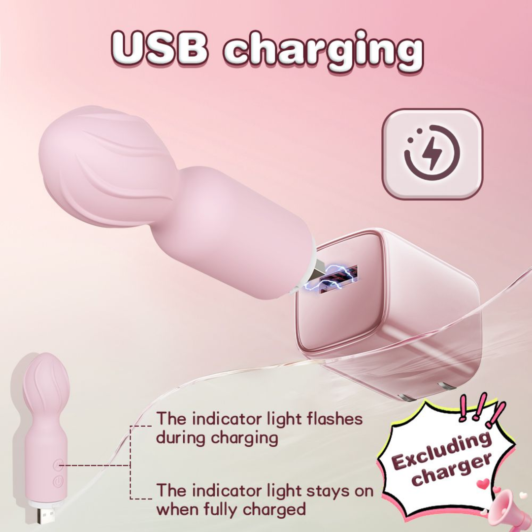 USB charging no charging cable needed for USB Mini Wand Vibrator