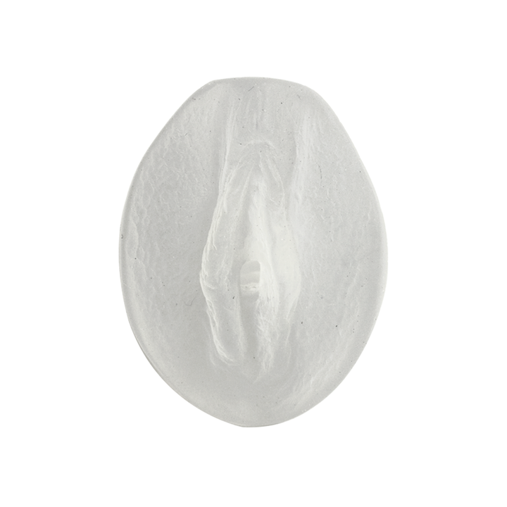 front view of Palm Pal Ultraskyn Masturbator in clear 