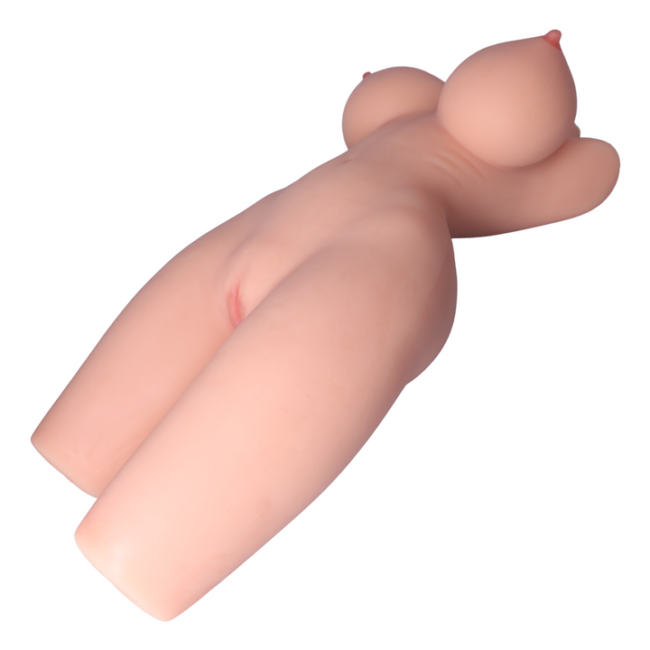 side view of beige sex doll woman tight hourglass body super sexy 