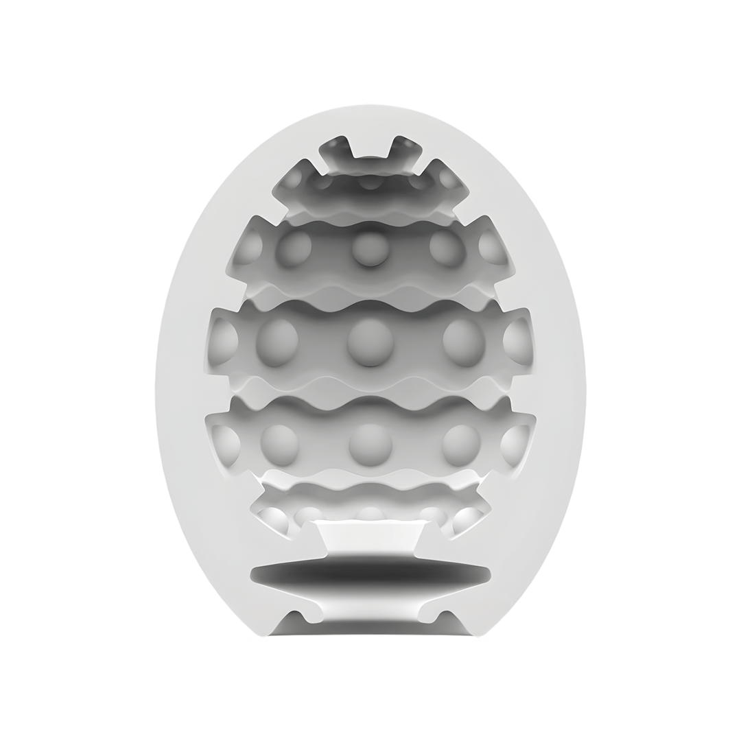 interior view of a bubble Satisfyer Masturbator Egg 3 Pack Set - Bubble egg