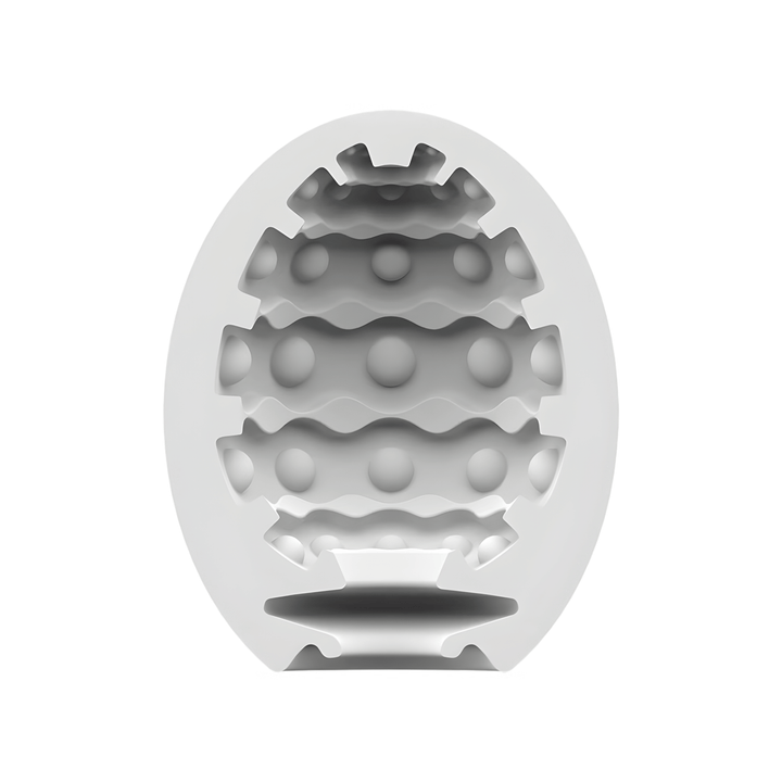 interior view of a bubble Satisfyer Masturbator Egg 3 Pack Set - Bubble egg