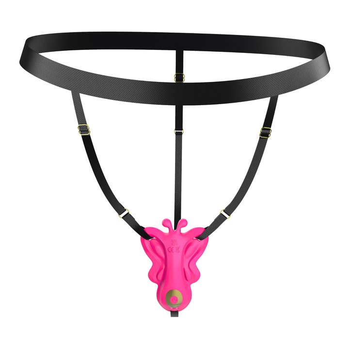 Wearable Butterfly Vibrator with Harness full product view 