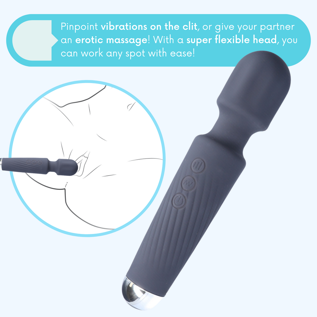 Pinpoint vibrations on the clit or give your partner an erotic massage! With a flexible head, you can work any spot with ease.
