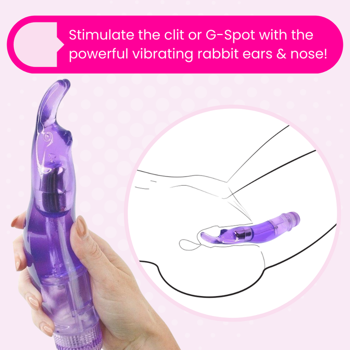 Stimulate the clit or G-Spot with the powerful vibrating rabbit ears!
