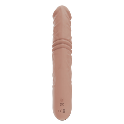 Rechargeable thrusting rabbit vibrator