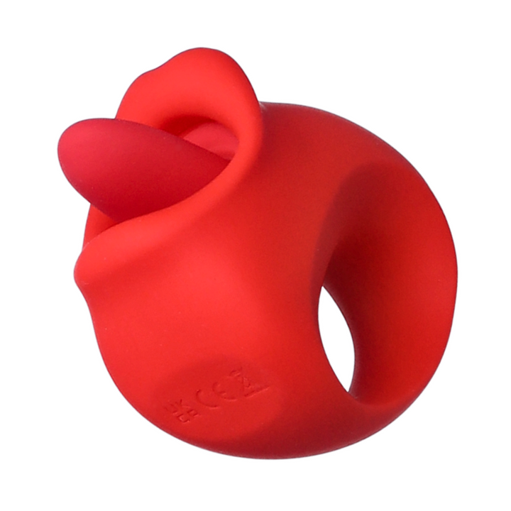 angled underside of Licking Vibrator view of tongue